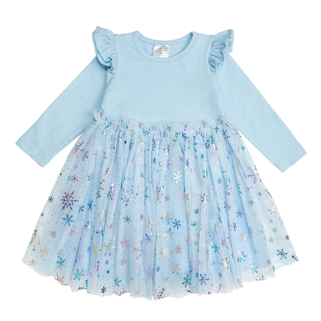 Sweet Wink Toddler Girls Snow Princess Iridescent Long Sleeve Tutu Dress - Soft Blue Sweet Wink Toddler Girls Snow Princess Iridescent Long Sleeve Tutu Dress - Soft Blue