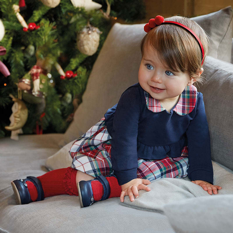 Mayoral Baby Girls Dress - Navy & Tartan Dress 18 months Mayoral Baby Girls Dress - Navy & Tartan Dress 18 months