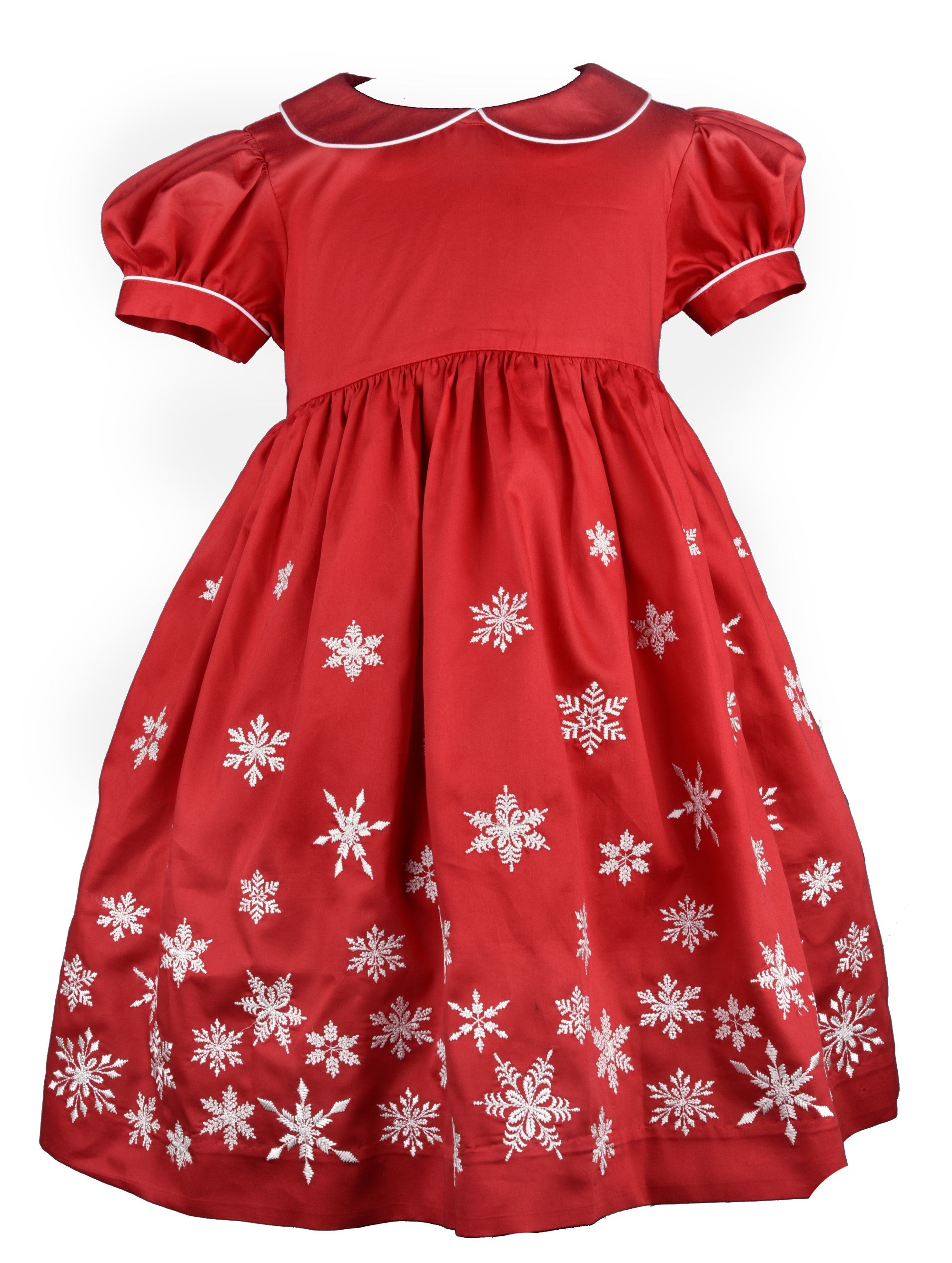red snowflake dress Red 1950s Off-shoulder Snowflake Dress