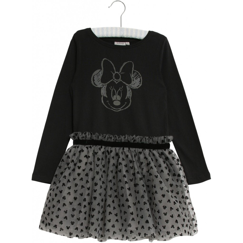 Girls Wheat Grey Jersey Dress Minnie Mouse