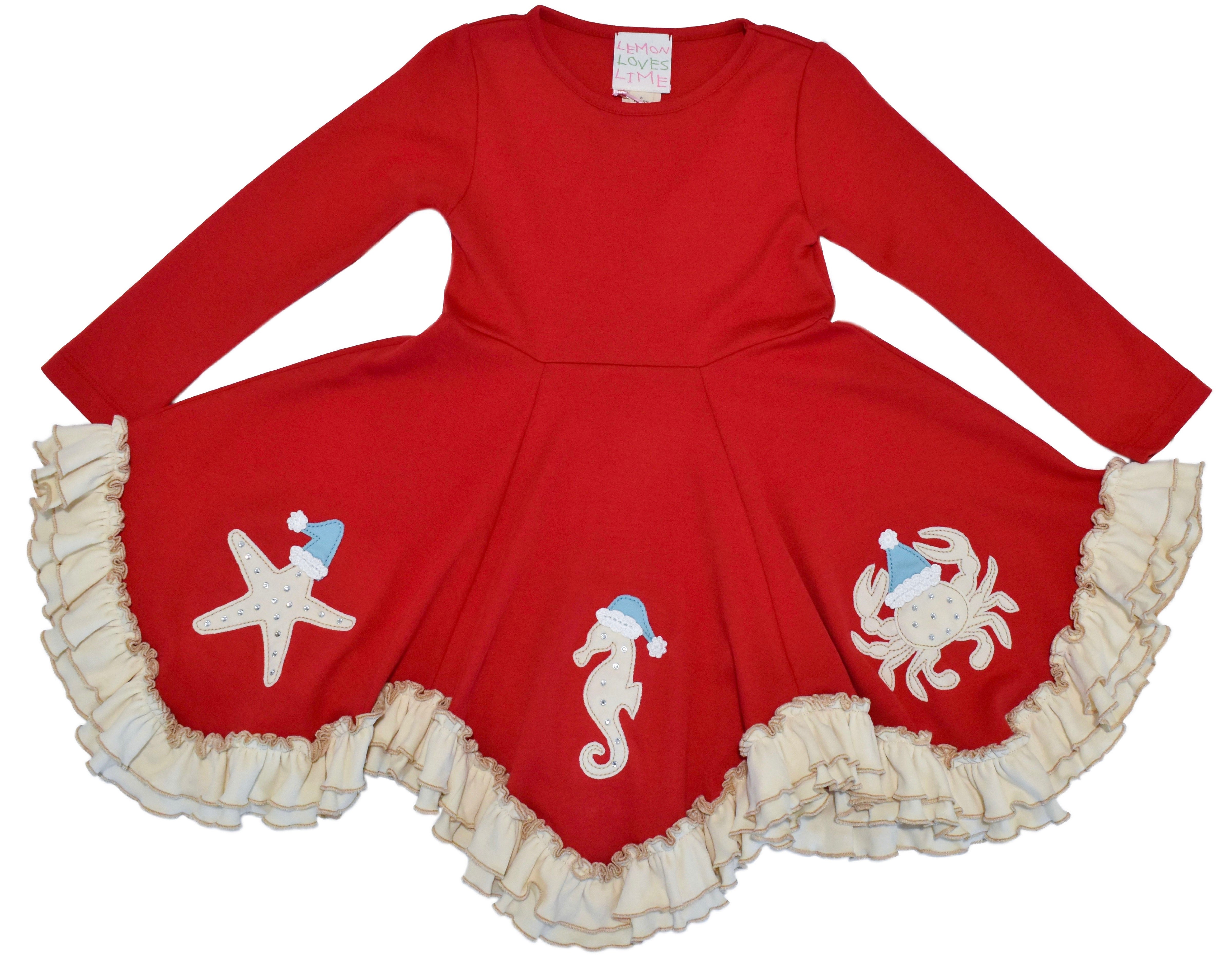 little english christmas dress Seaside by Lemon Loves Lime 8 Years FW25 - SEPTEMBER 10 Miami-Inspired Dresses on this festive outfit features Color:Blush/Multi