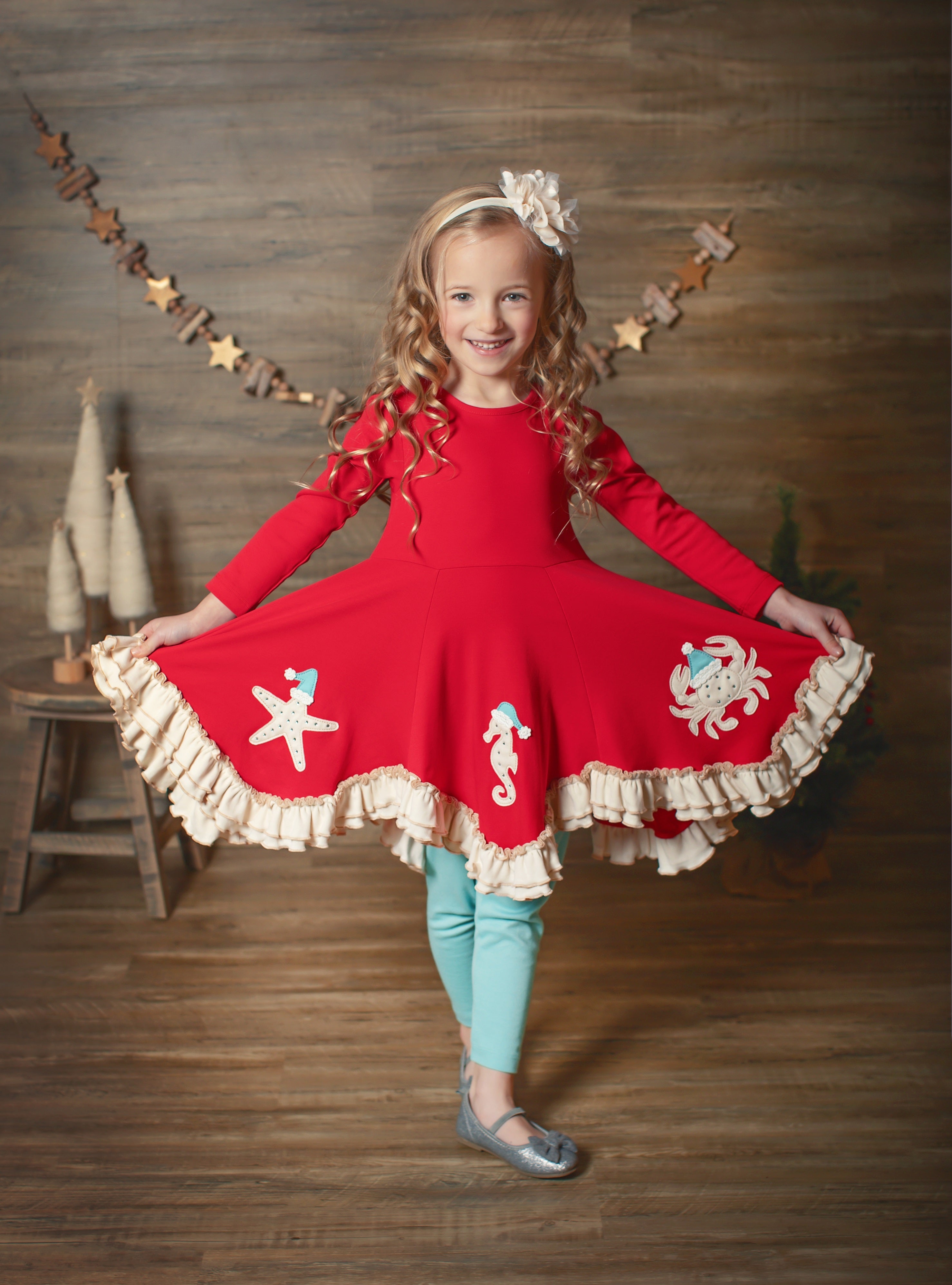 Seaside Christmas Dress by Lemon Loves Lime 8 Years Seaside Christmas Dress by Lemon Loves Lime 8 Years
