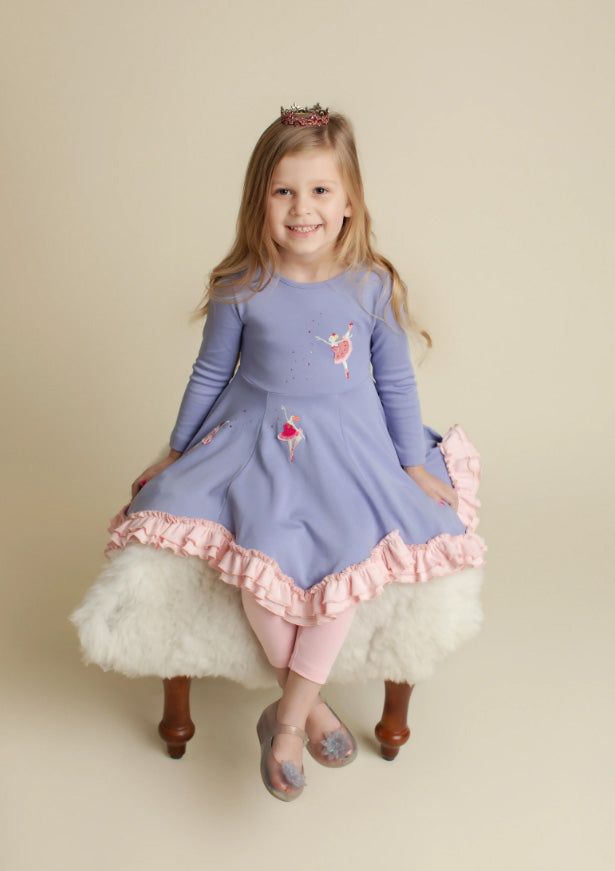 Lemon Loves Lime Girls Rhapsody Lavender Dress - Autumn Fairy 2 Lemon Loves Lime Girls Rhapsody Lavender Dress - Autumn Fairy 2