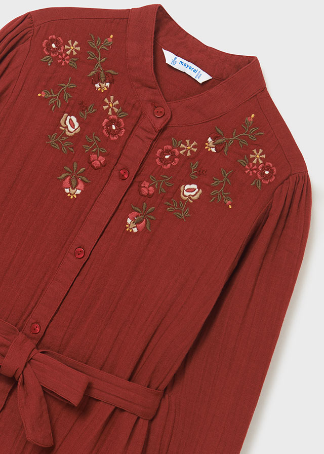 Maroon Embroidered Dress by Maroon P. Cottontail & Co. Maroon Embroidered Dress by Maroon P. Cottontail & Co.
